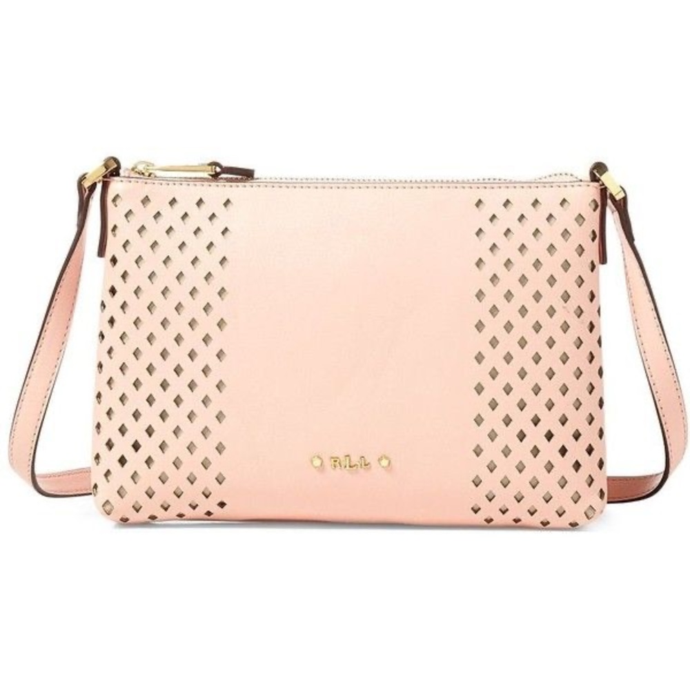 Ralph Lauren Tasmine Perforated Crossbody Bag - Picture 1 of 11